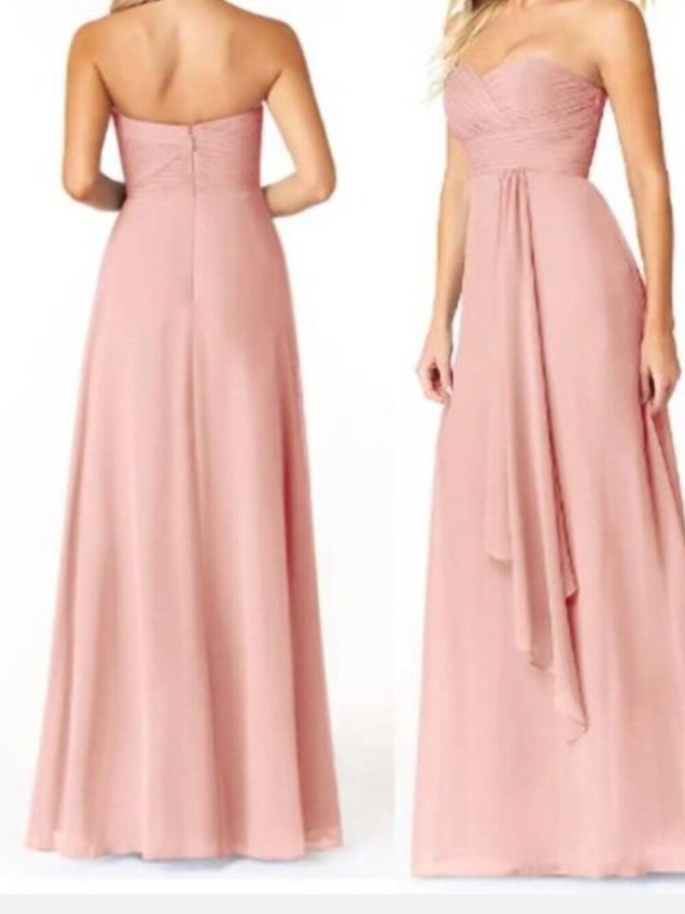 AZAZIE STRAPLESS GOWN, CORAL SIZE 8, FORMAL